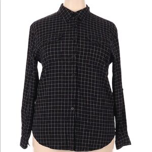 Laura Scott size XLarge black button down shirt
